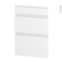 #Façades de cuisine - 3 tiroirs N°58 - IPOMA Blanc mat - L60 x H70 cm