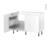 #Meuble de cuisine Sous évier <br />IPOMA Blanc mat, 2 portes lessiviel, L120 x H70 x P58 cm 