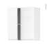 #Meuble de cuisine Haut ouvrant <br />IPOMA Blanc mat, 2 portes, L60 x H70 x P37 cm 