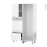 #Colonne de cuisine - Lave vaisselle intégrable - IPOMA Blanc mat - L60 x H195 x P58 cm