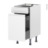 #Meuble de cuisine - Range épice - IPOMA Blanc mat - 3 tiroirs - L40 x H70 x P58 cm