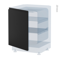 Porte frigo sous plan - Intégrable N°21 - IPOMA Noir mat - L60 x H70 cm