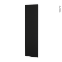 Finition cuisine - Joue N°89 - IPOMA noir mat  - Avec sachet de fixation - L58,4 x H217 x Ep 1,6 cm
