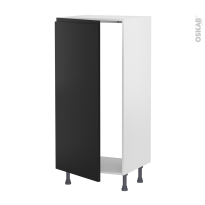 Colonne de cuisine N°27 - Armoire frigo encastrable - IPOMA Noir mat - 1 porte - L60 x H125 x P58 cm