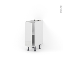 Meuble de cuisine - Bas - IRIS Blanc - 1 porte - L30 x H70 x P58 cm