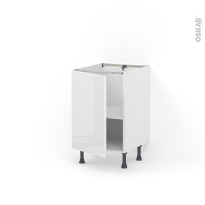 Meuble de cuisine - Bas - IRIS Blanc - 1 porte - L50 x H70 x P58 cm
