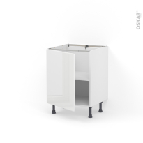 Meuble de cuisine - Bas - IRIS Blanc - 1 porte - L60 x H70 x P58 cm
