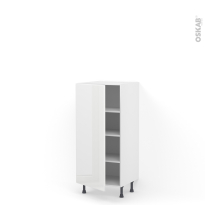 Colonne de cuisine N°27 - Armoire étagère - IRIS Blanc - 1 porte - L60 x H125 x P58 cm