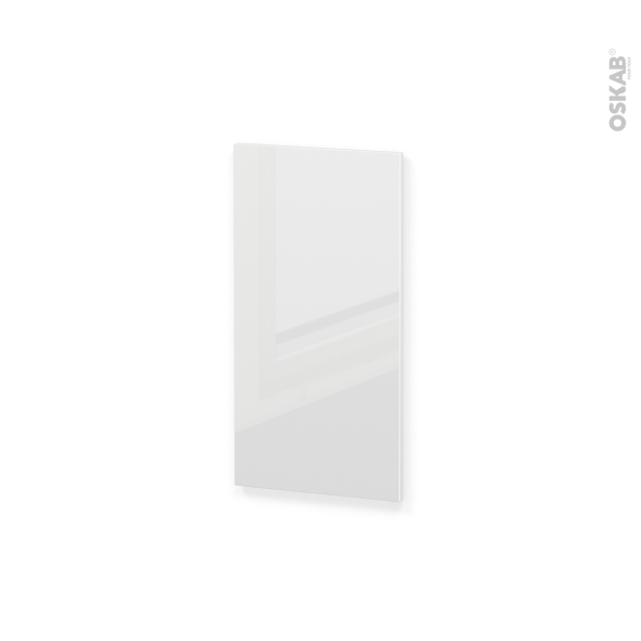 Finition cuisine - Joue N°30  - IRIS Blanc - Avec sachet de fixation - H70 A redécouper - L37 x H35 x Ep.1.6 cm