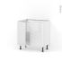 #Meuble de cuisine - Sous évier - IRIS Blanc - 2 portes - L80 x H70 x P58 cm