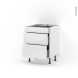 Meuble de cuisine - Casserolier - IRIS Blanc - 3 tiroirs - L60 x H70 x P58 cm