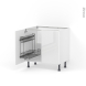 Meuble de cuisine - Sous évier - IRIS Blanc - 2 portes lessiviel - L80 x H70 x P58 cm