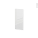 Finition cuisine - Habillage arrière ilôt N°91 - IRIS Blanc  - Avec sachet de fixation - L30 x H70 x Ep 1,6 cm