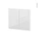 Finition cuisine - Habillage arrière îlot N°97 - IRIS Blanc  - Avec sachet de fixation - L80 x H70 x Ep 1,6 cm
