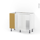 Meuble de cuisine - Angle sous évier réversible - IRIS Blanc - 1 porte N°21 L60 cm - L100 x H70 x P58 cm
