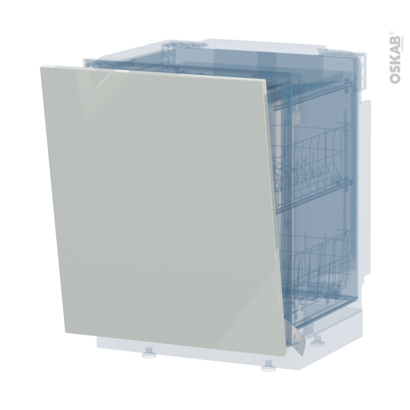 Porte lave vaisselle - Full intégrable N°21 - IVIA Gris - L60 x H70 cm