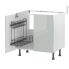 #Meuble de cuisine - Sous évier - IVIA Gris - 2 portes lessiviel - L80 x H70 x P58 cm
