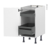 #Meuble de cuisine - Bas - IVIA Gris - 2 tiroirs à l'anglaise - L40 x H70 x P58 cm