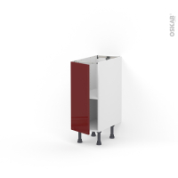 Meuble de cuisine - Bas - IVIA Rouge - 1 porte - L30 x H70 x P58 cm