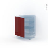 Porte frigo sous plan - Intégrable N°21 - IVIA Rouge - L60 x H70 cm