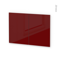 Finition cuisine - Habillage arrière îlot N°99 - IVIA Rouge  - Avec sachet de fixation - L100 x H70 x Ep 1,6 cm