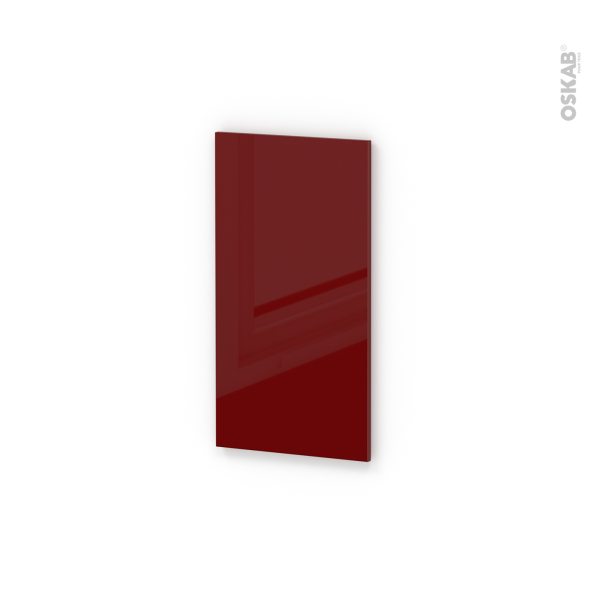 Finition cuisine - Joue N°30 - IVIA Rouge - Avec sachet de fixation - H70 A redécouper - L37 x H35 x Ep.1.6 cm