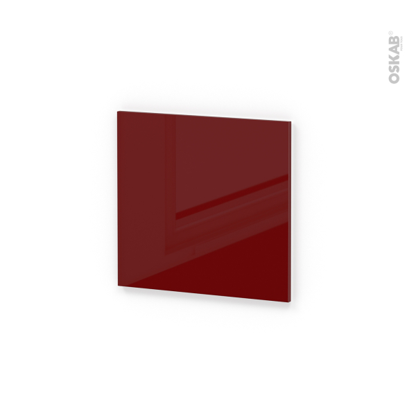 Finition cuisine - Joue N°29 - IVIA Rouge - Avec sachet de fixation - A redécouper - L58 x H57 x Ep.1.6 cm