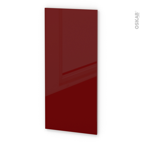 Finition cuisine - Joue N°33 - IVIA Rouge - Avec sachet de fixation - L58 x H125 x Ep.1.6 cm