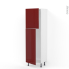 #Colonne de cuisine N°2721 - Armoire frigo encastrable - IVIA Rouge - 2 portes - L60 x H195 x P58 cm