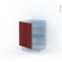 #Porte frigo sous plan - Intégrable N°21 - IVIA Rouge - L60 x H70 cm