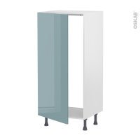Colonne de cuisine N°27 - Armoire frigo encastrable - KERIA Bleu - 1 porte - L60 x H125 x P58 cm