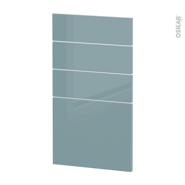 Façades de cuisine - 4 tiroirs N°53 - KERIA Bleu - L40 x H70 cm