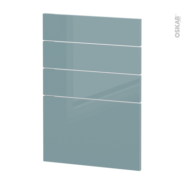 Façades de cuisine - 4 tiroirs N°55 - KERIA Bleu - L50 x H70 cm