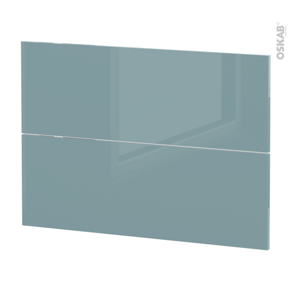 Façades de cuisine - 2 tiroirs N°61 - KERIA Bleu - L100 x H70 cm