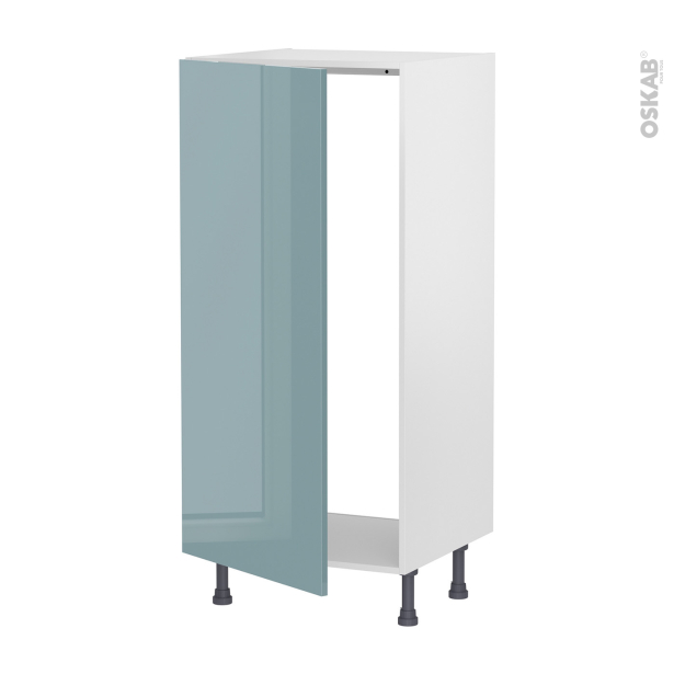 Colonne de cuisine N°27 Armoire frigo encastrable <br />KERIA Bleu, 1 porte, L60 x H125 x P58 cm 