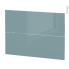 #Façades de cuisine - 2 tiroirs N°61 - KERIA Bleu - L100 x H70 cm