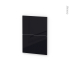 #Façades de cuisine - 2 tiroirs N°52 - KERIA Noir - L40 x H70 cm