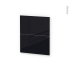 #Façades de cuisine - 2 tiroirs N°57 - KERIA Noir - L60 x H70 cm