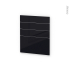 #Façades de cuisine - 4 tiroirs N°59 - KERIA Noir - L60 x H70 cm