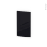 #Finition cuisine - Habillage arrière ilôt N°92 - KERIA Noir  - Avec sachet de fixation - L40 x H70 x Ep 1,6 cm