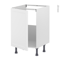 Meuble de cuisine - Sous évier - LUPI Blanc - 1 porte - L50 x H70 x P58 cm