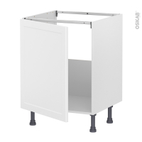 Meuble de cuisine - Sous évier - LUPI Blanc - 1 porte - L60 x H70 x P58 cm