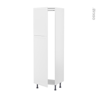 Colonne de cuisine N°2721 - Armoire frigo encastrable - LUPI Blanc - 2 portes - L60 x H195 x P58 cm