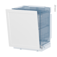 Porte lave vaisselle - Full intégrable N°21 - LUPI Blanc - L60 x H70 cm