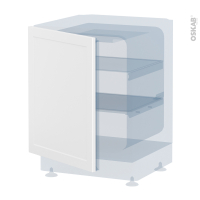 Porte frigo sous plan - Intégrable N°21 - LUPI Blanc - L60 x H70 cm