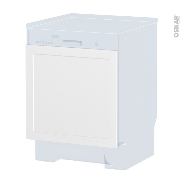 Porte lave vaisselle Intégrable N°16 <br />LUPI Blanc, L60 x H57 cm 