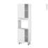 #Colonne de cuisine N°2121 Four encastrable niche 45  <br />LUPI Blanc, 2 portes, L60 x H195 x P37 cm 
