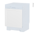 #Porte lave vaisselle Intégrable N°16 <br />LUPI Blanc, L60 x H57 cm 