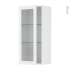 #Meuble de cuisine Haut ouvrant vitré <br />LUPI Blanc, 1 porte, L40 x H92 x P37 cm 