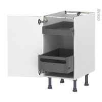Meuble de cuisine - Bas - OKA Chêne - 2 tiroirs à l'anglaise - L40 x H70 x P58 cm